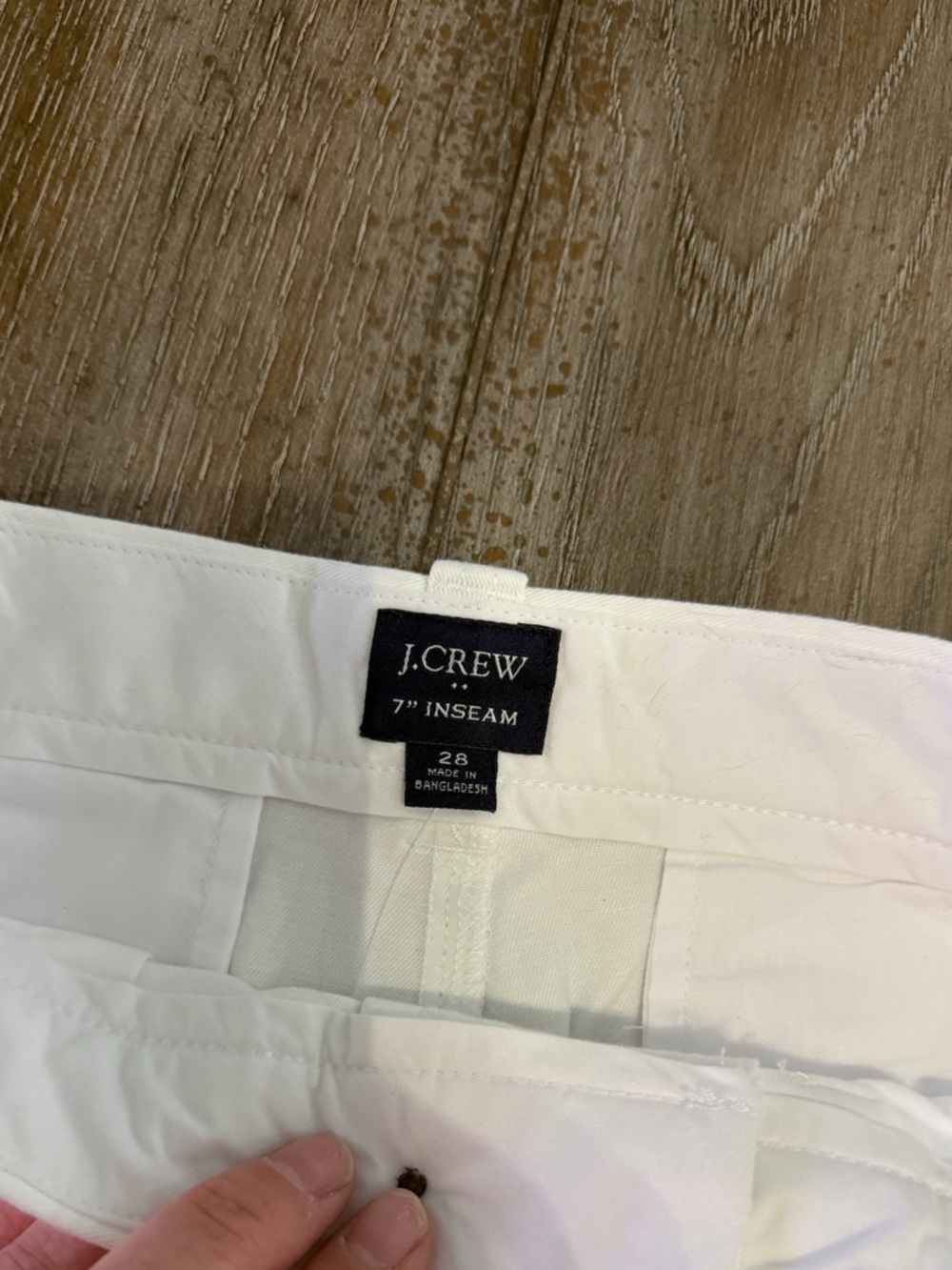 J. Crew White Flat Front Cotton Shorts - Picture 3 of 8